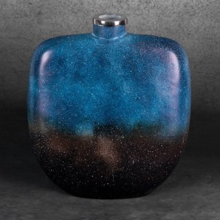 SZKLANY WAZON DEKORACYJNY CAREN (04) 27 X 10 X 34 CM NIEBIESKI