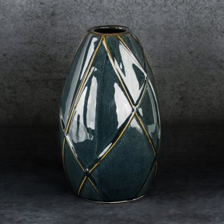 WAZON DEKORACYJNY TEO (04) FI 12 X 20 CM TURKUSOWY