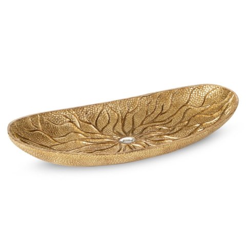 PATERA DEKORACYJNA KIARA (01) 38 X 18 X 6 CM ZŁOTY PATERA DEKORACYJNA KIARA (01) 38 X 18 X 6 CM ZŁOTY