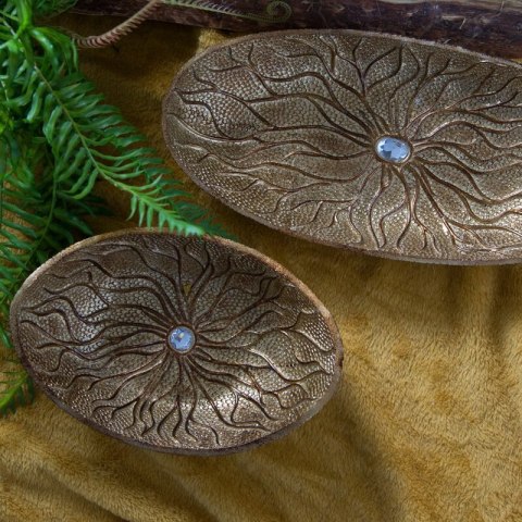 PATERA DEKORACYJNA KIARA (01) 38 X 18 X 6 CM ZŁOTY PATERA DEKORACYJNA KIARA (01) 38 X 18 X 6 CM ZŁOTY