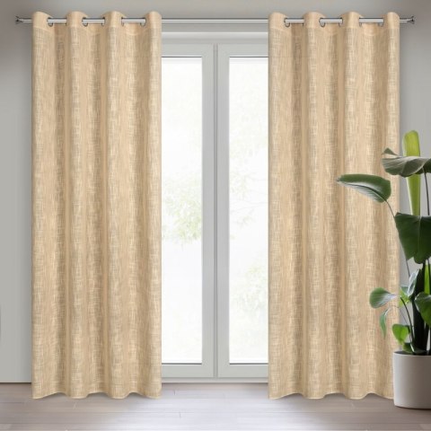 ZASŁONA GOTOWA LIREN 140 X 250 CM BEŻOWY ZASŁONA GOTOWA LIREN 140 X 250 CM BEŻOWY