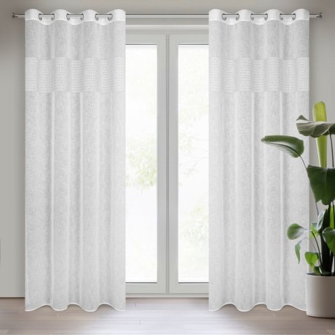 ZASŁONA GOTOWA VICKY 140 X 250 CM BIAŁY ZASŁONA GOTOWA VICKY 140 X 250 CM BIAŁY