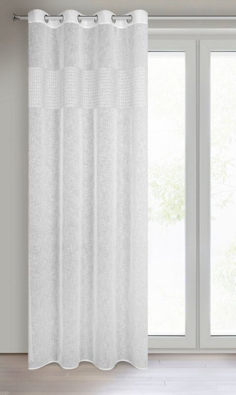 ZASŁONA GOTOWA VICKY 140 X 250 CM BIAŁY ZASŁONA GOTOWA VICKY 140 X 250 CM BIAŁY