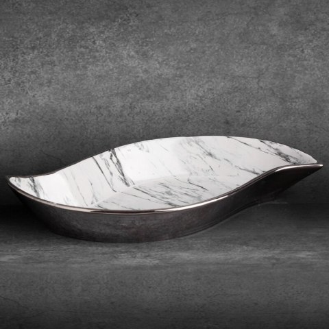 PATERA DEKORACYJNA SANA (02) 36 X 19 X 6 CM BIAŁY PATERA DEKORACYJNA SANA (02) 36 X 19 X 6 CM BIAŁY
