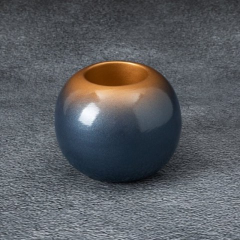 ŚWIECZNIK DEKORACYJNY NESSA (02) FI 10 X 9 CM NIEBIESKI ŚWIECZNIK DEKORACYJNY NESSA (02) FI 10 X 9 CM NIEBIESKI