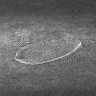 SZKLANA PATERA DEKORACYJNA DEBI (02) 30 X 14 X 2 CM TRANSPARENTNY
