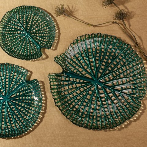 SZKLANA PATERA DEKORACYJNA MELA (03) FI 32 X 3 CM TURKUSOWY SZKLANA PATERA DEKORACYJNA MELA (03) FI 32 X 3 CM TURKUSOWY