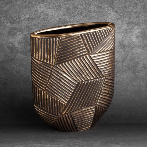 WAZON DEKORACYJNY EMMI (01) 21 X 9 X 28 CM CZARNY WAZON DEKORACYJNY EMMI (01) 21 X 9 X 28 CM CZARNY