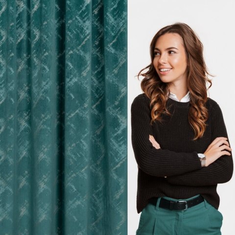 ZASŁONA GOTOWA ADRIA NA TAŚMIE 140 X 270 CM TURKUSOWY ZASŁONA GOTOWA ADRIA NA TAŚMIE 140 X 270 CM TURKUSOWY