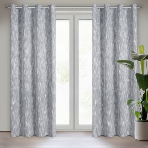 ZASŁONA GOTOWA ANIKA 140 X 250 CM STALOWY ZASŁONA GOTOWA ANIKA 140 X 250 CM STALOWY