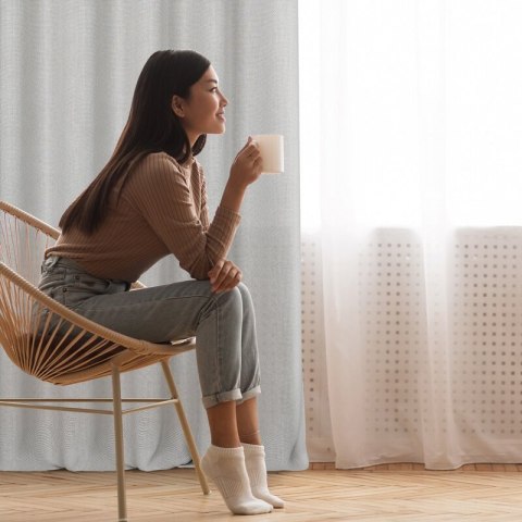 ZASŁONA GOTOWA CINDY 140 X 250 CM SZARY ZASŁONA GOTOWA CINDY 140 X 250 CM SZARY