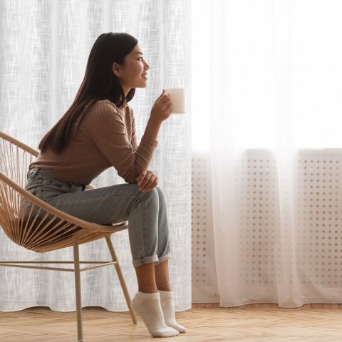 ZASŁONA GOTOWA LIREN 140 X 250 CM BIAŁY ZASŁONA GOTOWA LIREN 140 X 250 CM BIAŁY