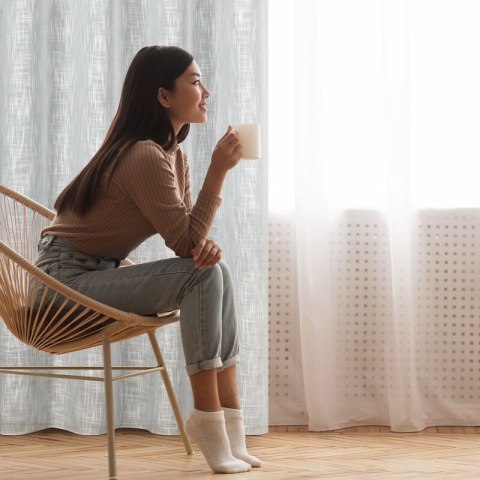 ZASŁONA GOTOWA LIREN 140 X 250 CM SZARY ZASŁONA GOTOWA LIREN 140 X 250 CM SZARY