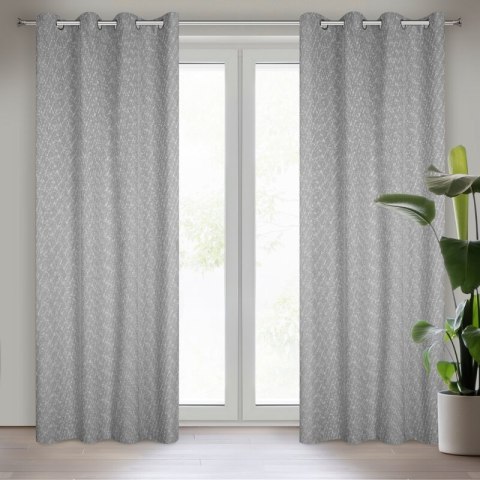 ZASŁONA GOTOWA SANDI 140 X 260 CM STALOWY ZASŁONA GOTOWA SANDI 140 X 260 CM STALOWY