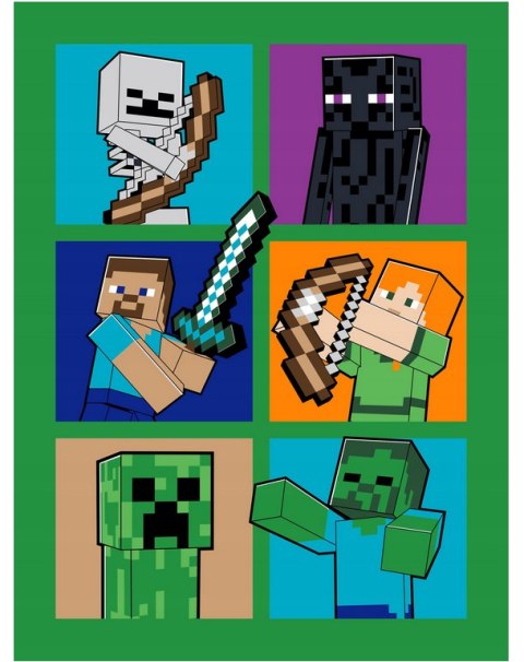Koc polarowy 150x200 Minecraft Koc polarowy 150x200 Minecraft