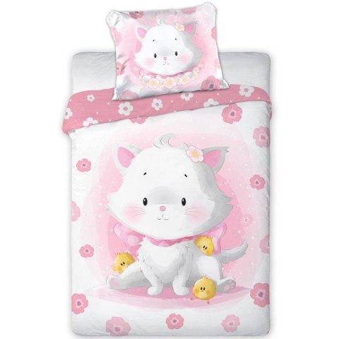 Pościel bawełna 100x135 + 40x60 Kotek róż Pościel bawełna 100x135 + 40x60 Kotek róż