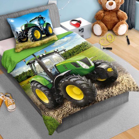 Pościel bawełna 160x200+1p70x80 Traktor zielony Pościel bawełna 160x200+1p70x80 Traktor zielony