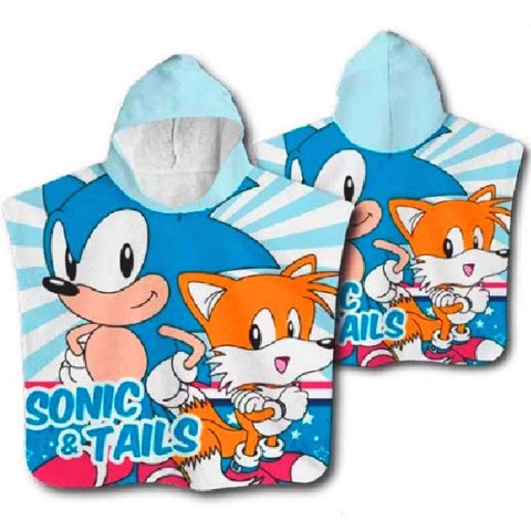 Ręcznik bawełniany ponczo z kapturem 50x100 Sonic Ręcznik bawełniany ponczo z kapturem 50x100 Sonic