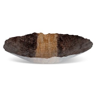 SZKLANA MISA DEKORACYJNA DEMI (02) FI 39 X 8 CM BRĄZOWY
