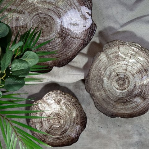 SZKLANA MISA DEKORACYJNA PARI (03) 40 X 39 X 7 CM BRĄZOWY SZKLANA MISA DEKORACYJNA PARI (03) 40 X 39 X 7 CM BRĄZOWY