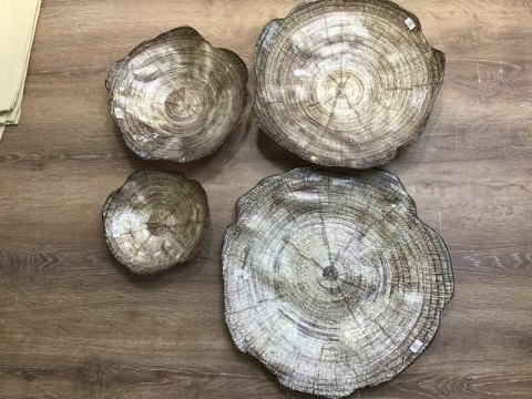 SZKLANA MISA DEKORACYJNA PARI (04) 43 X 41 X 8 CM BRĄZOWY SZKLANA MISA DEKORACYJNA PARI (04) 43 X 41 X 8 CM BRĄZOWY