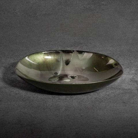 SZKLANA MISA DEKORACYJNA SABA (03) 31 X 21 X 7 CM ZIELONY SZKLANA MISA DEKORACYJNA SABA (03) 31 X 21 X 7 CM ZIELONY