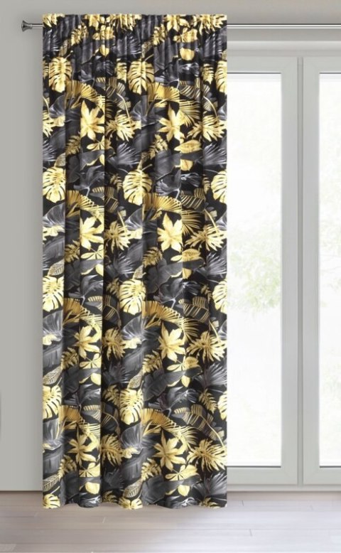 ZASŁONA GOTOWA BLER NA TAŚMIE 140 X 270 CM CZARNY ZASŁONA GOTOWA BLER NA TAŚMIE 140 X 270 CM CZARNY
