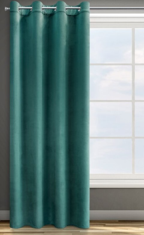 ZASŁONA GOTOWA D91 ROSA 140 X 250 CM CIEMNOTURKUSOWY ZASŁONA GOTOWA D91 ROSA 140 X 250 CM CIEMNOTURKUSOWY