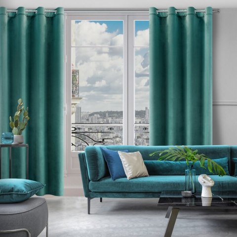 ZASŁONA GOTOWA D91 ROSA 140 X 250 CM CIEMNOTURKUSOWY ZASŁONA GOTOWA D91 ROSA 140 X 250 CM CIEMNOTURKUSOWY