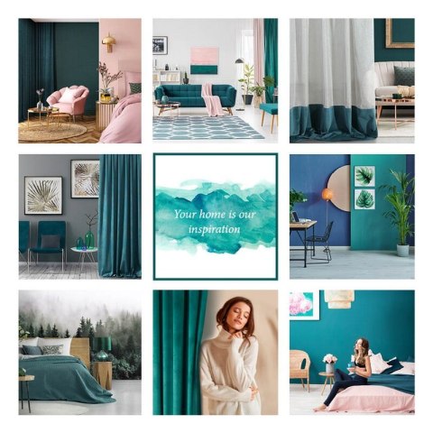 ZASŁONA GOTOWA D91 ROSA 140 X 250 CM CIEMNOTURKUSOWY ZASŁONA GOTOWA D91 ROSA 140 X 250 CM CIEMNOTURKUSOWY