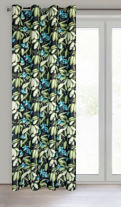 ZASŁONA GOTOWA LONI 140 X 250 CM CZARNY ZASŁONA GOTOWA LONI 140 X 250 CM CZARNY