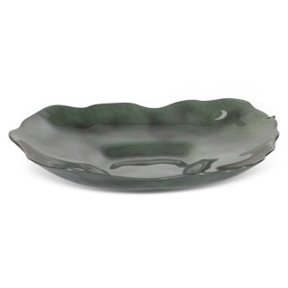 SZKLANA MISA DEKORACYJNA NIKOL 30 X 28 X 5 CM ZIELONY