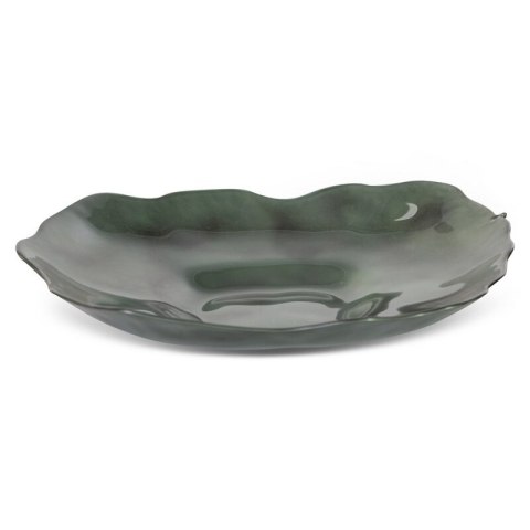 SZKLANA MISA DEKORACYJNA NIKOL 30 X 28 X 5 CM ZIELONY SZKLANA MISA DEKORACYJNA NIKOL 30 X 28 X 5 CM ZIELONY