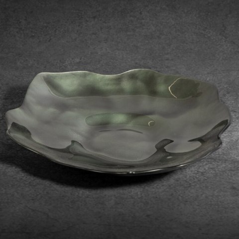 SZKLANA MISA DEKORACYJNA NIKOL 30 X 28 X 5 CM ZIELONY SZKLANA MISA DEKORACYJNA NIKOL 30 X 28 X 5 CM ZIELONY