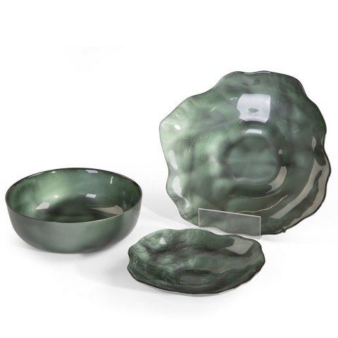 SZKLANA MISA DEKORACYJNA NIKOL FI 21 X 7 CM ZIELONY SZKLANA MISA DEKORACYJNA NIKOL FI 21 X 7 CM ZIELONY