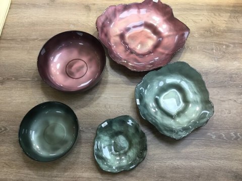SZKLANA MISA DEKORACYJNA NIKOL FI 21 X 7 CM ZIELONY SZKLANA MISA DEKORACYJNA NIKOL FI 21 X 7 CM ZIELONY