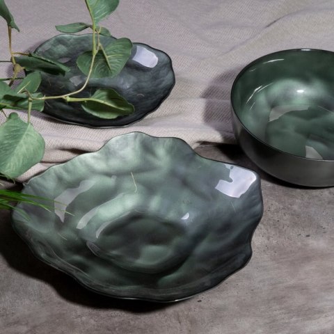 SZKLANA MISA DEKORACYJNA NIKOL FI 21 X 7 CM ZIELONY SZKLANA MISA DEKORACYJNA NIKOL FI 21 X 7 CM ZIELONY