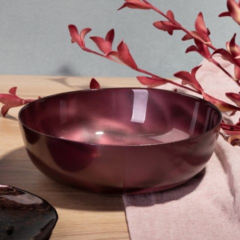 SZKLANA MISA DEKORACYJNA NIKOL FI 27 X 9 CM BURGUNDOWY SZKLANA MISA DEKORACYJNA NIKOL FI 27 X 9 CM BURGUNDOWY