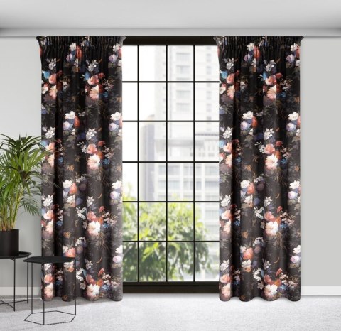 ZASŁONA GOTOWA KAREN NA TAŚMIE 140 X 270 CM CZARNY ZASŁONA GOTOWA KAREN NA TAŚMIE 140 X 270 CM CZARNY