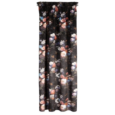 ZASŁONA GOTOWA KAREN NA TAŚMIE 140 X 270 CM CZARNY ZASŁONA GOTOWA KAREN NA TAŚMIE 140 X 270 CM CZARNY