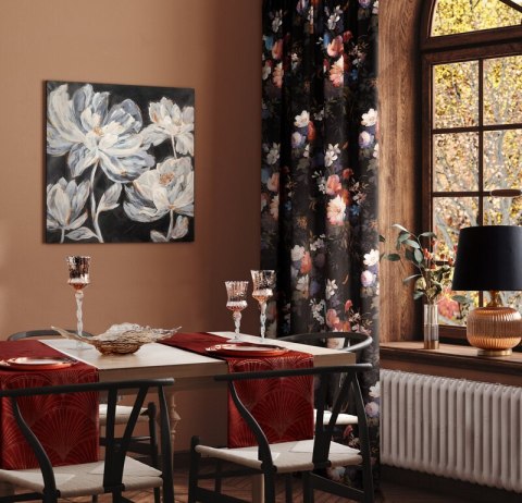 ZASŁONA GOTOWA KAREN NA TAŚMIE 140 X 270 CM CZARNY ZASŁONA GOTOWA KAREN NA TAŚMIE 140 X 270 CM CZARNY