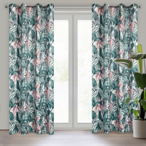 ZASŁONA GOTOWA MADERA 140 X 250 CM ZIELONY ZASŁONA GOTOWA MADERA 140 X 250 CM ZIELONY