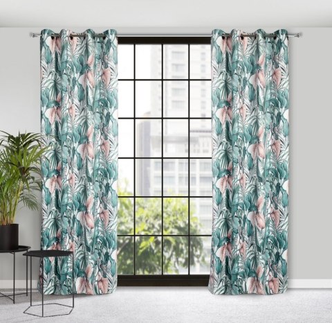 ZASŁONA GOTOWA MADERA 140 X 250 CM ZIELONY ZASŁONA GOTOWA MADERA 140 X 250 CM ZIELONY