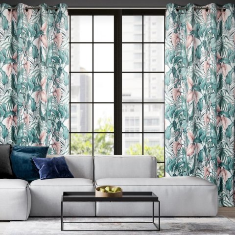 ZASŁONA GOTOWA MADERA 140 X 250 CM ZIELONY ZASŁONA GOTOWA MADERA 140 X 250 CM ZIELONY