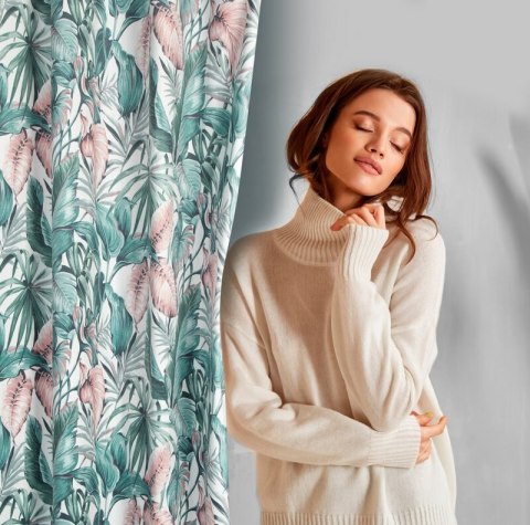 ZASŁONA GOTOWA MADERA 140 X 250 CM ZIELONY ZASŁONA GOTOWA MADERA 140 X 250 CM ZIELONY