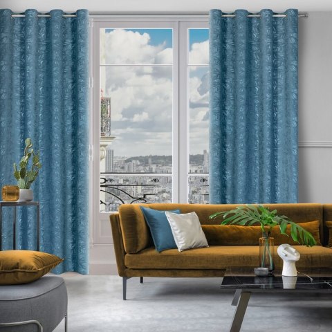 ZASŁONA GOTOWA OCTAVIA 140 X 250 CM NIEBIESKI ZASŁONA GOTOWA OCTAVIA 140 X 250 CM NIEBIESKI