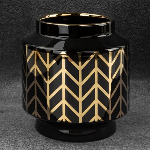 WAZON DEKORACYJNY EMERA1 (01) FI 18 X 19 CM CZARNY WAZON DEKORACYJNY EMERA1 (01) FI 18 X 19 CM CZARNY