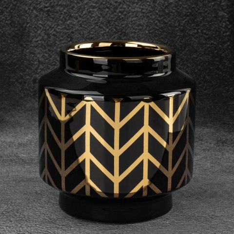 WAZON DEKORACYJNY EMERA1 (02) FI 15 X 16 CM CZARNY WAZON DEKORACYJNY EMERA1 (02) FI 15 X 16 CM CZARNY