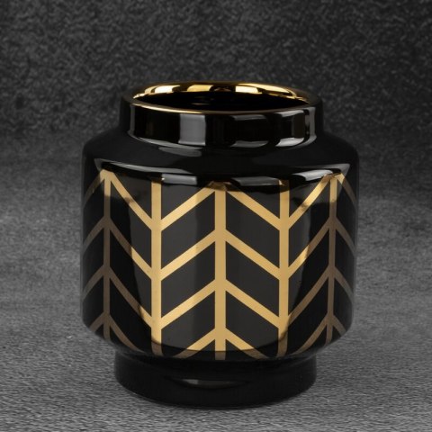 WAZON DEKORACYJNY EMERA1 (03) FI 12 X 13 CM CZARNY WAZON DEKORACYJNY EMERA1 (03) FI 12 X 13 CM CZARNY