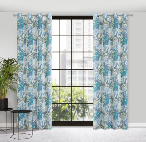 ZASŁONA GOTOWA LENA 140 X 250 CM TURKUSOWY ZASŁONA GOTOWA LENA 140 X 250 CM TURKUSOWY